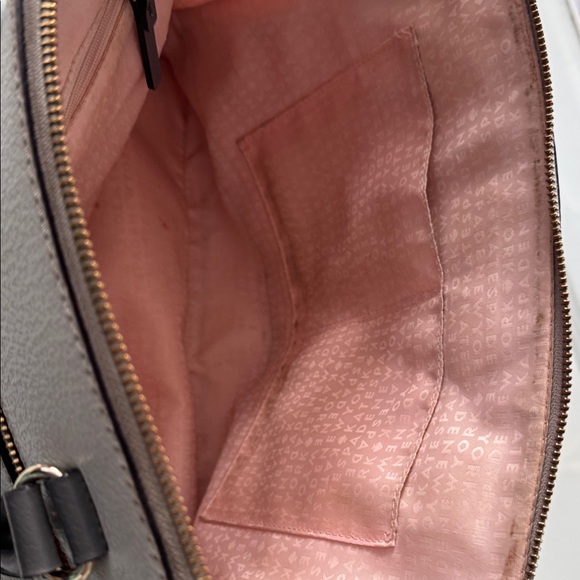 kate spade Two-Tone Gray and Dark Gray Leather Satchel - Picture 5 of 9